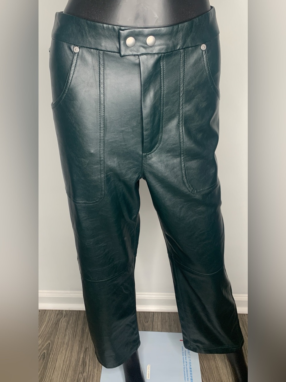 Blank NYC Green Faux Leather Pants - Sleek Straight Fit